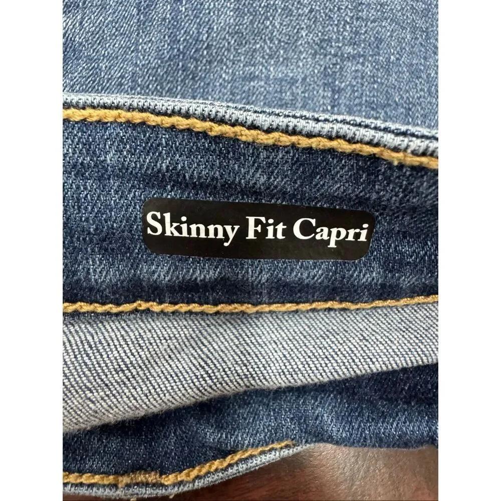 Judy Blue Denim Skinny Fit Capris Size 11/30 - Picture 6 of 9